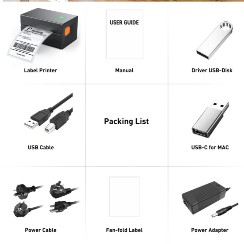 Express Single Machine Printer Electronic Face Sheet Thermal Label