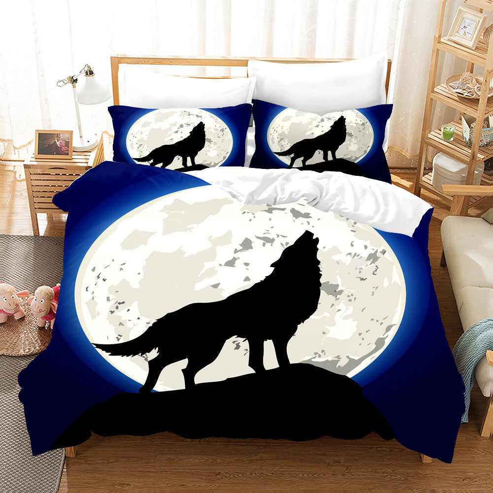 Wolf Cute Animal 3d Bedding Home Textile Down Quilt Cover