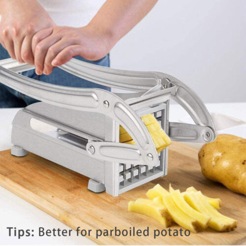 French Fries Potato Chip Cutter Stainless Steel Slicer Chipper Chopper 2 Blades