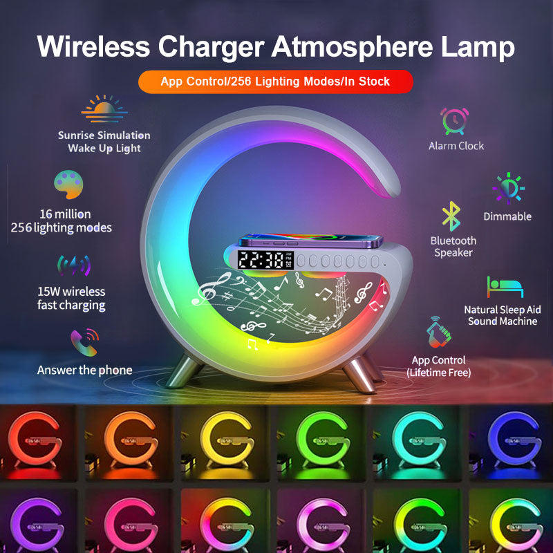 Bluetooth Speaker Wireless Charger Lamps