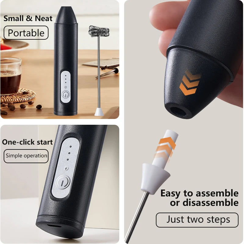 Wireless Milk Frothers Electric Recharge Handheld Blender Electrical