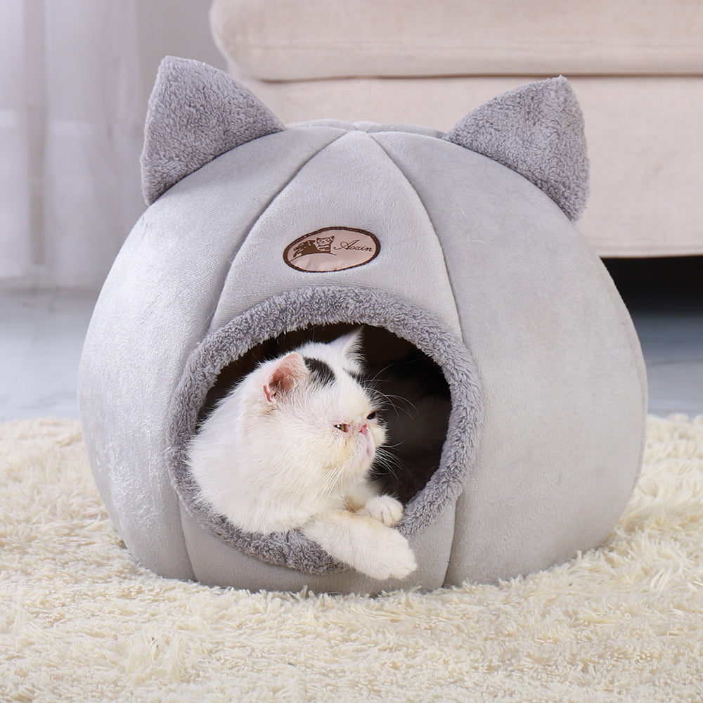 Soft Pet Cat Bed House Warm Pet Bed Cave Tent with