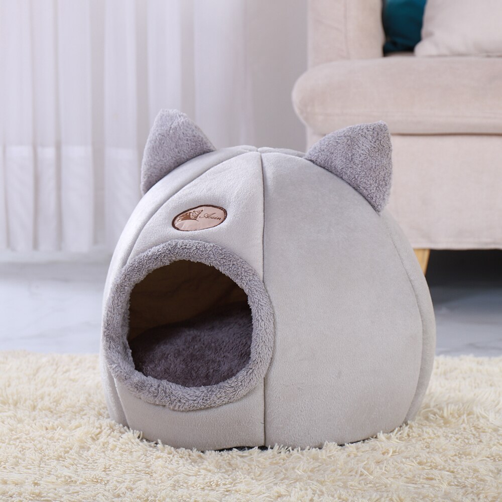 Soft Pet Cat Bed House Warm Pet Bed Cave Tent with