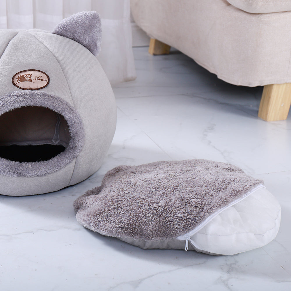 Soft Pet Cat Bed House Warm Pet Bed Cave Tent with