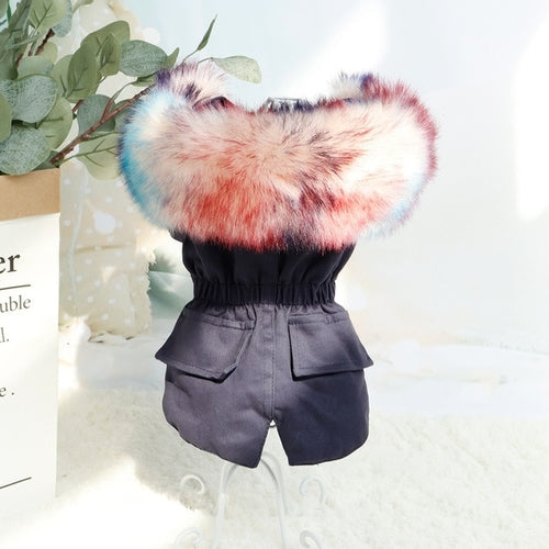 Warm Winter Dog Clothes Luxury Fur Dog Coat