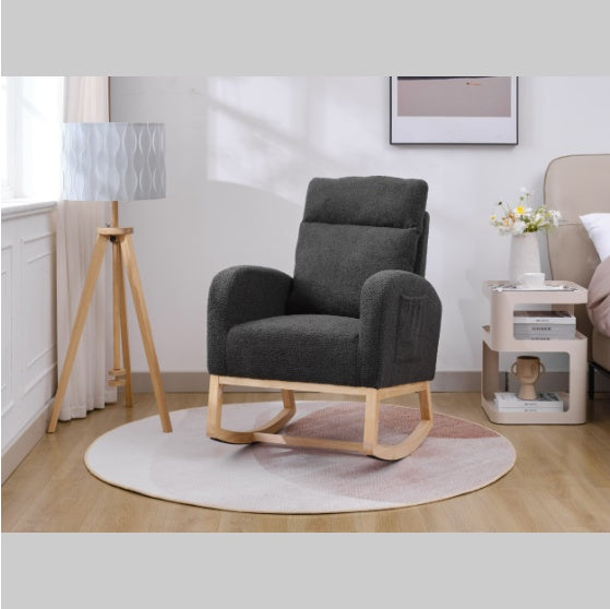 Living Room Lounge Armchair With High Back, Modern Rocking Chair