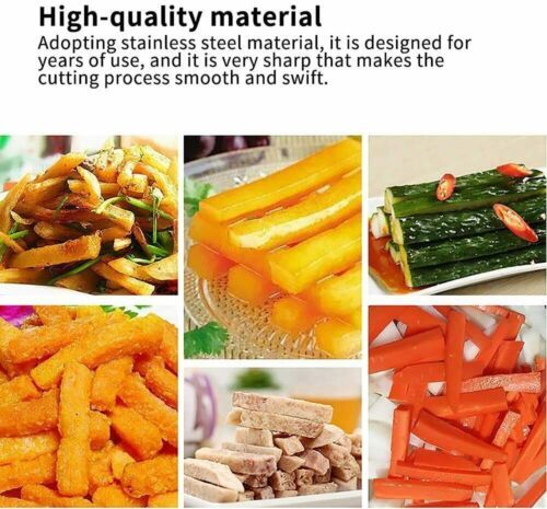 French Fries Potato Chip Cutter Stainless Steel Slicer Chipper Chopper 2 Blades